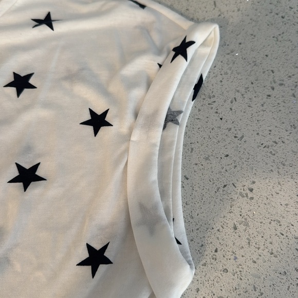 Lucky Brand White Star Print Short Sleeve Tee - Picture 4 of 6